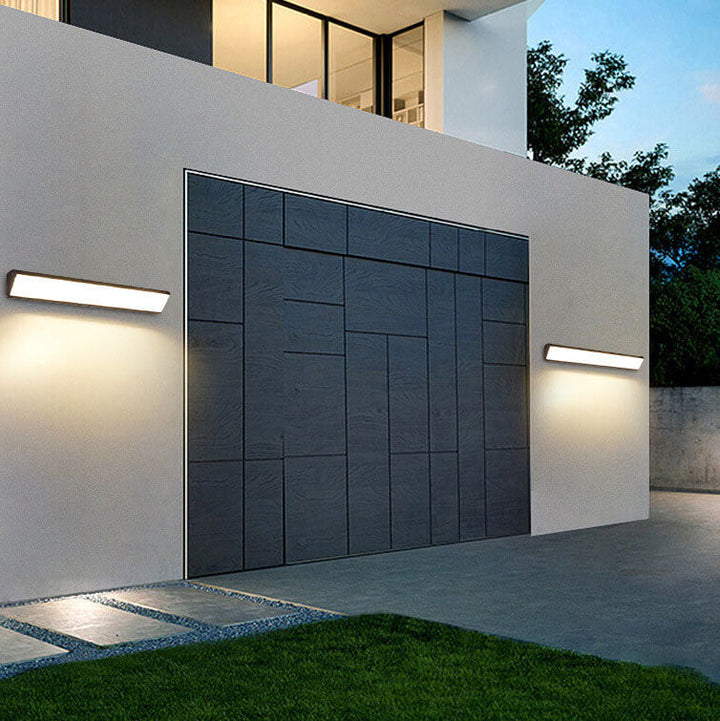 Modern Outdoor Long Bar Aluminum Acrylic Waterproof LED Wall Sconce Lamp | Kalsten