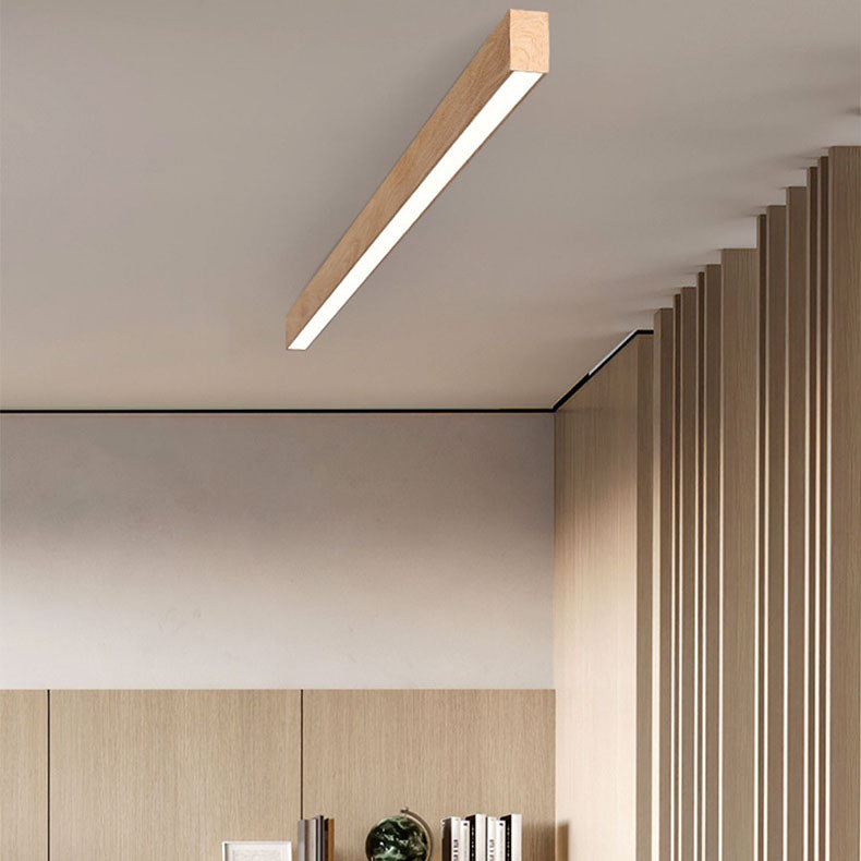 Flush Mount Ceiling Light Aluminum 23.6 in 12W Walnut Living Room Bedroom LED Modern Lighting Fixture | Kalsten