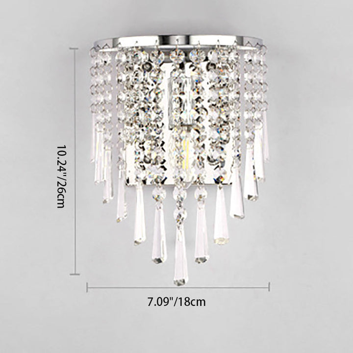 Luxury Octagonal Pearl Crystal Wall Lamp – Living Room