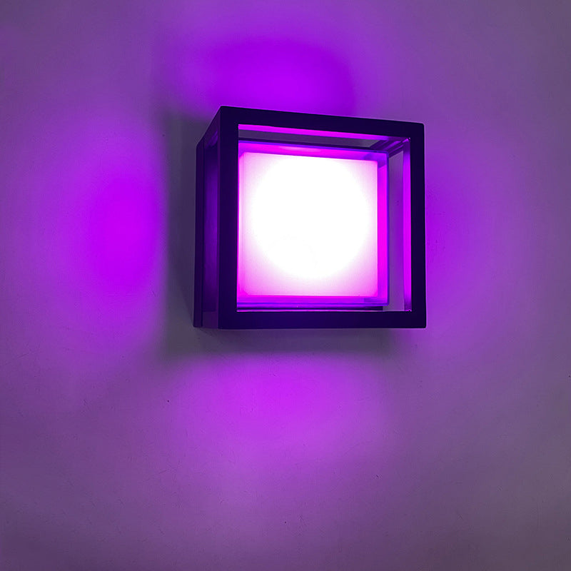 Modern Minimalist Waterproof Square Aluminum Acrylic LED Outdoor Wall Sconce Lamp For Garden | Kalsten