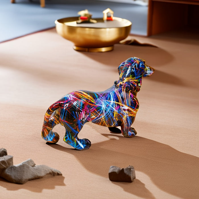 Kalsten | Dachshund Delight – Colorful Dachshund Sculpture for a Playful Atmosphere in Your Home