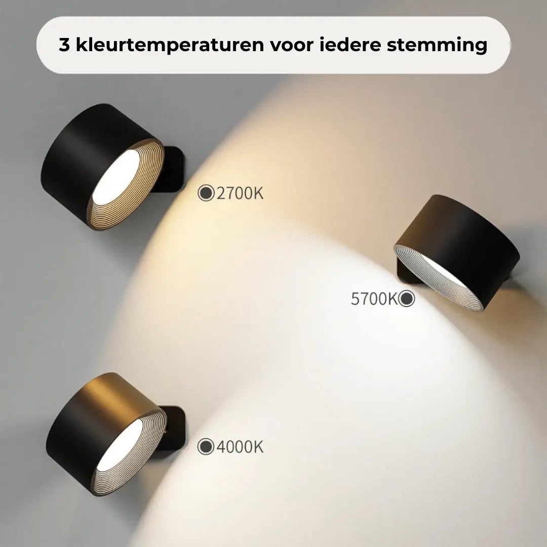 Wall lamp Rechargeable Wireless 360° | Kalsten