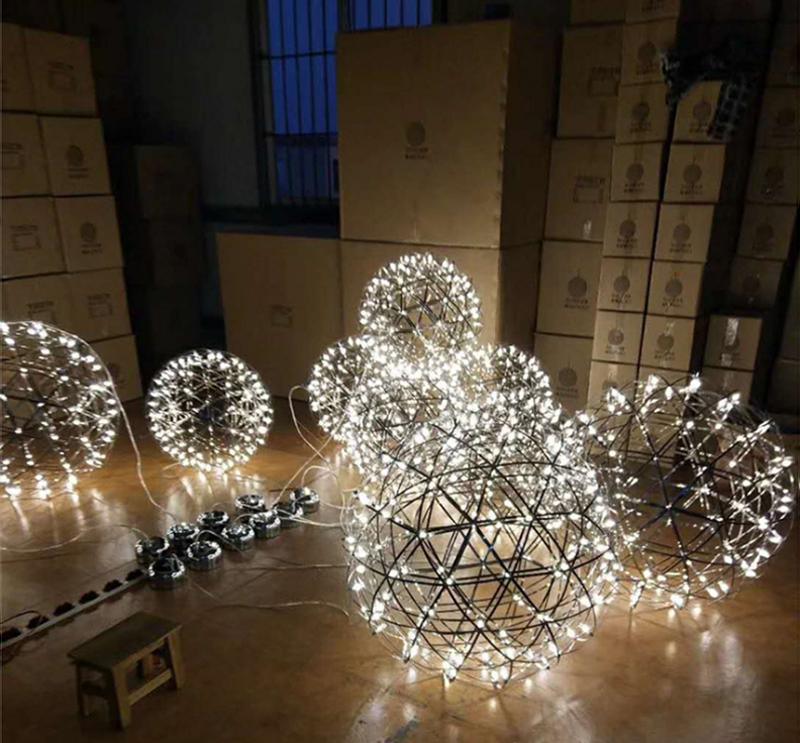 Silver Spark Ball Drop light Pendant Light | Kalsten