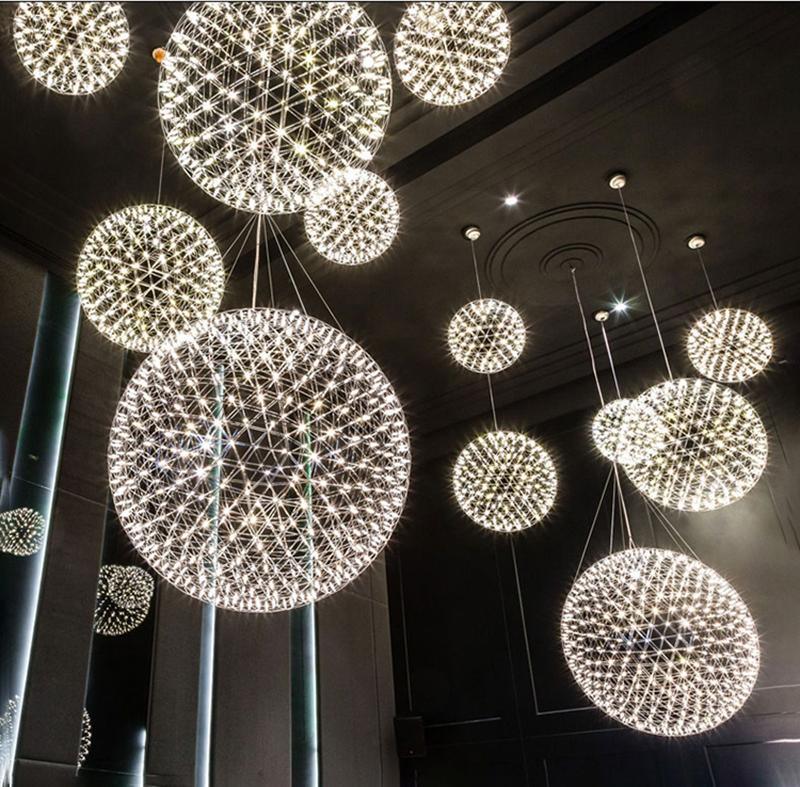 Silver Spark Ball Drop light Pendant Light | Kalsten