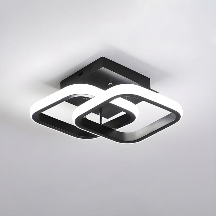 Kalsten | Ceiling Light with LED Black Metal Frame