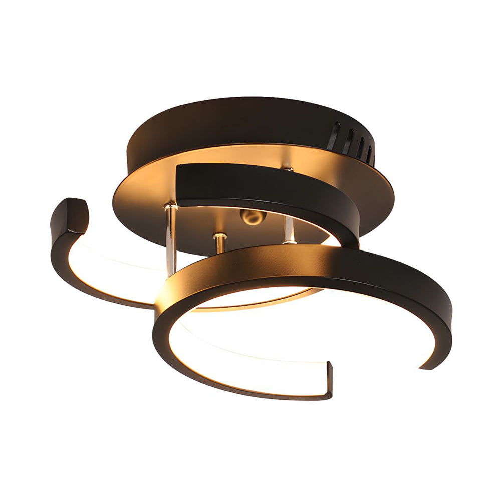 Kalsten | Ceiling Light with LED Black Metal Frame
