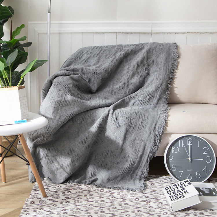 Textured Woven Throw Blanket