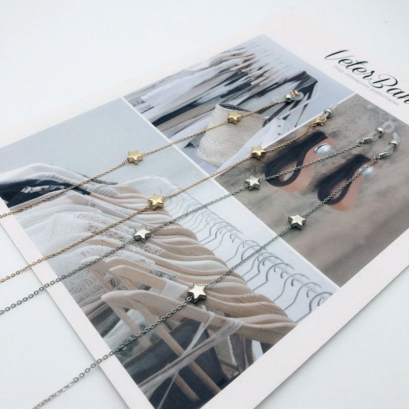 Star-Detail Layered Eyewear Chain Kalsten