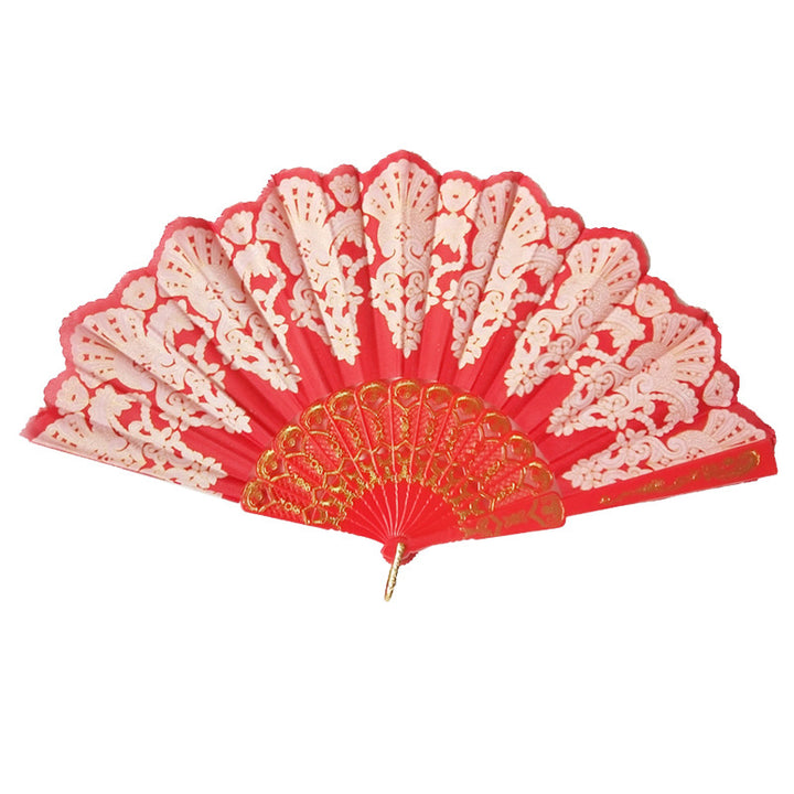 Ladies handcrafted fan with artistic gold decoration Kalsten