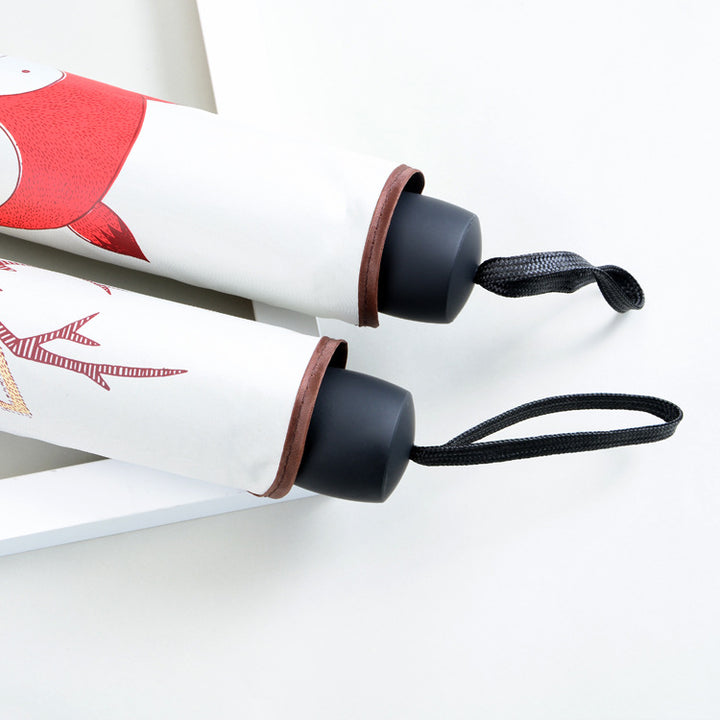 Women Compact Folding Umbrella with Cute Design Kalsten