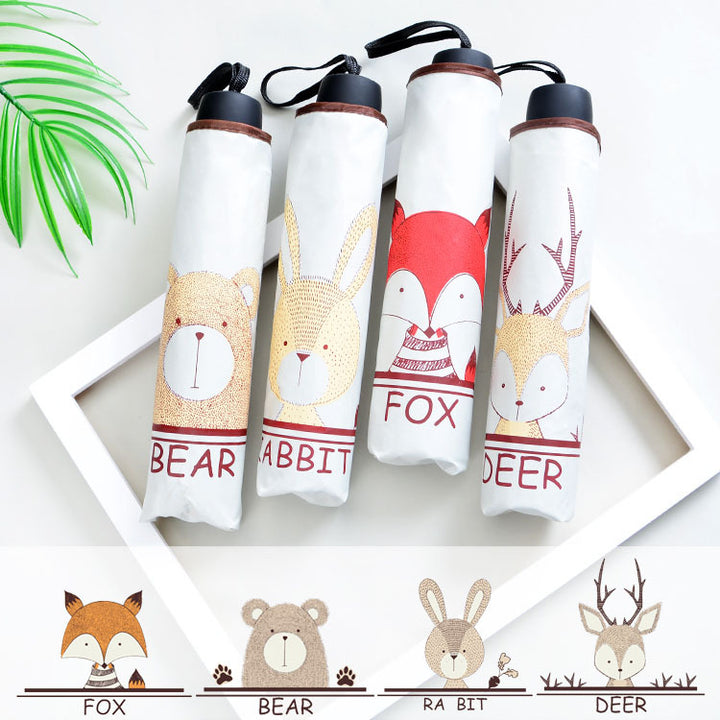 Women Compact Folding Umbrella with Cute Design Kalsten
