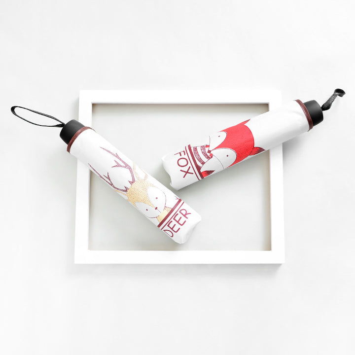 Women Compact Folding Umbrella with Cute Design Kalsten