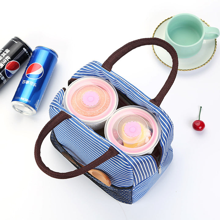 Cooling insulated bag with stylish striped pattern Kalsten