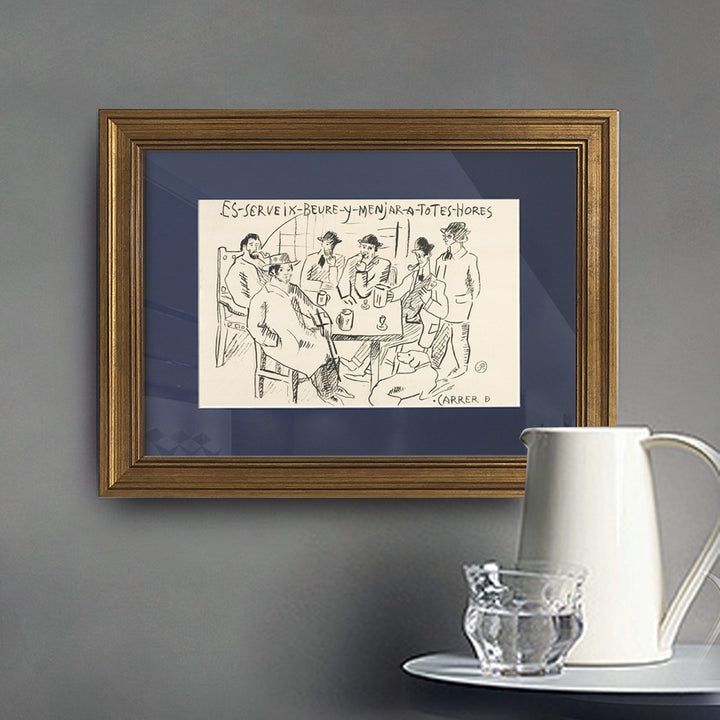 Vintage-inspired framed artwork