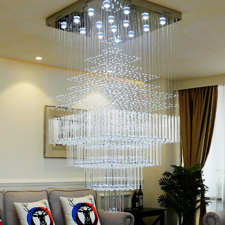 Elegant Crystal Suspended Chandelier