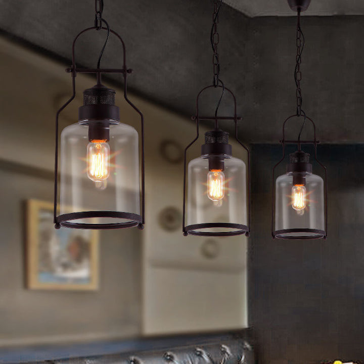 Vintage-Inspired Glass Pendant Light