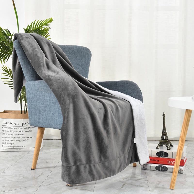 Women's reversible blanket in modern design with soft plush Kalsten