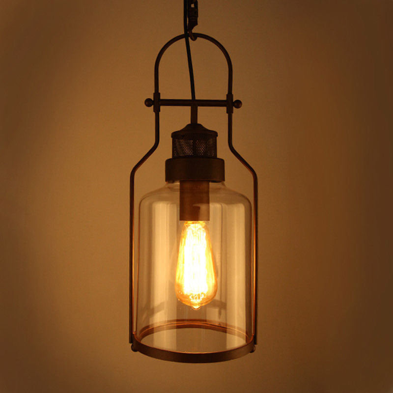 Vintage-Inspired Glass Pendant Light