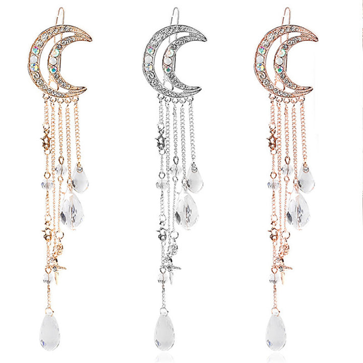 Celestial Moon-Inspired Dangle Brooch Kalsten