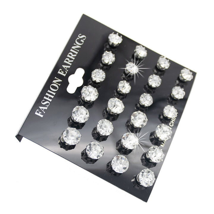 Sparkling Crystal Stud Earring Set Kalsten