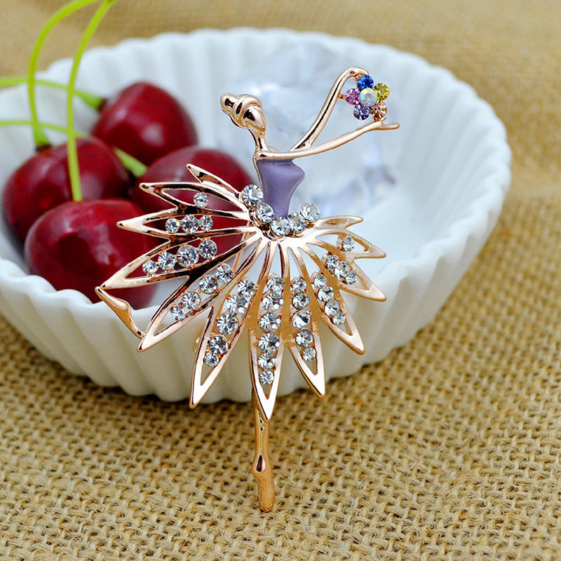 Artistic Ballerina-Inspired Brooch Kalsten