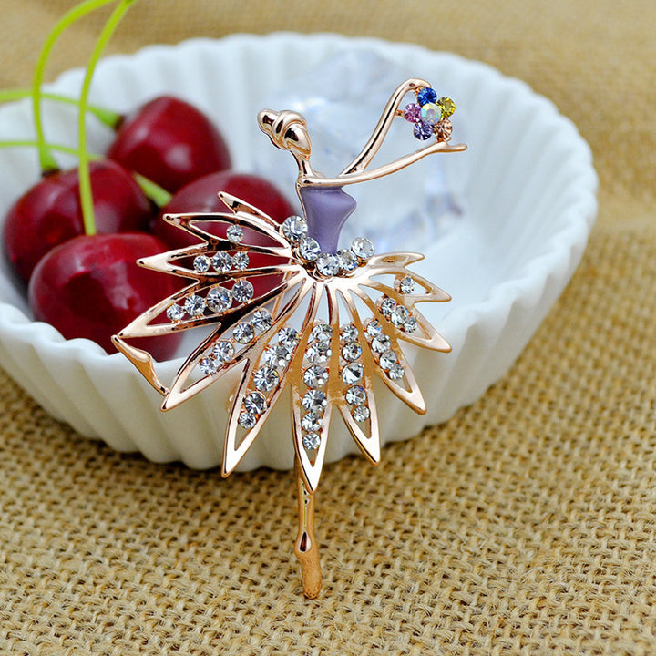 Artistic Ballerina-Inspired Brooch Kalsten