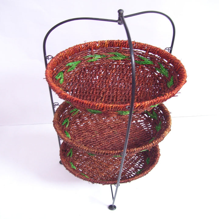 Multi-Tiered Woven Storage Rack Kalsten
