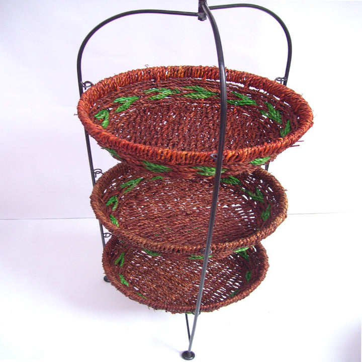 Multi-Tiered Woven Storage Rack Kalsten