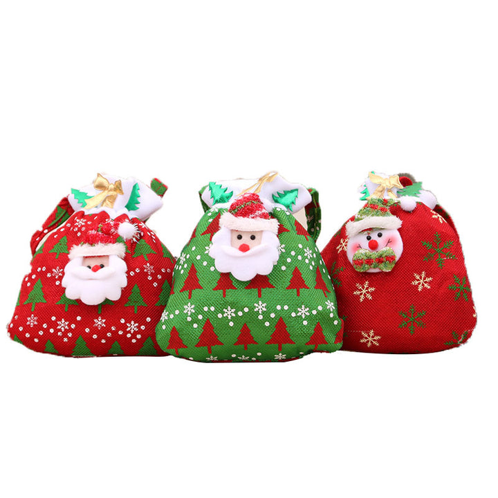 Festive Santa Drawstring Gift Bag Kalsten