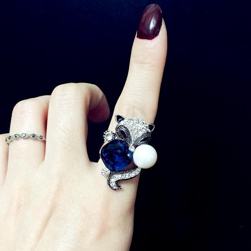 Elegant Leaf-Designed Adjustable Ring Kalsten