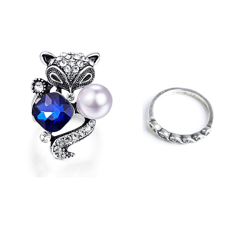 Elegant Leaf-Designed Adjustable Ring Kalsten