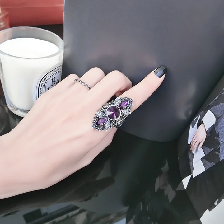Elegant Leaf-Designed Adjustable Ring Kalsten