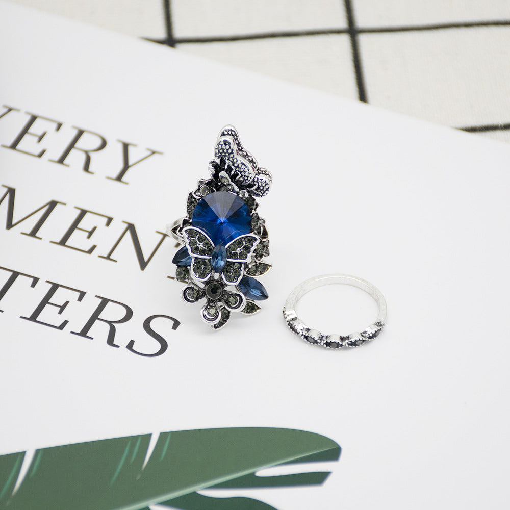 Elegant Leaf-Designed Adjustable Ring Kalsten