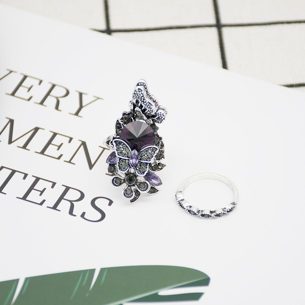 Elegant Leaf-Designed Adjustable Ring Kalsten