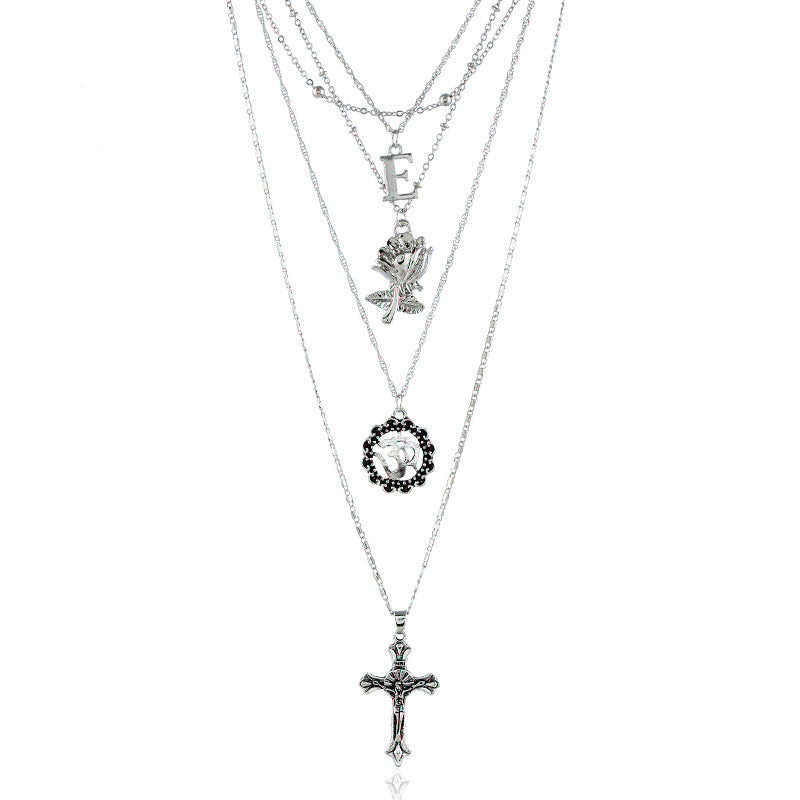 Layered Religious Charm Necklace Kalsten