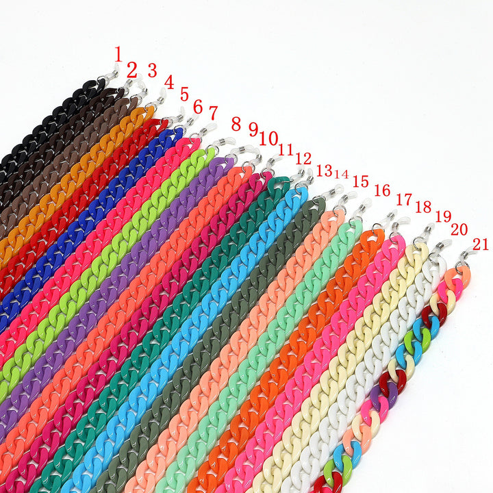 Colorful Oversized Acrylic Eyewear Chain Kalsten