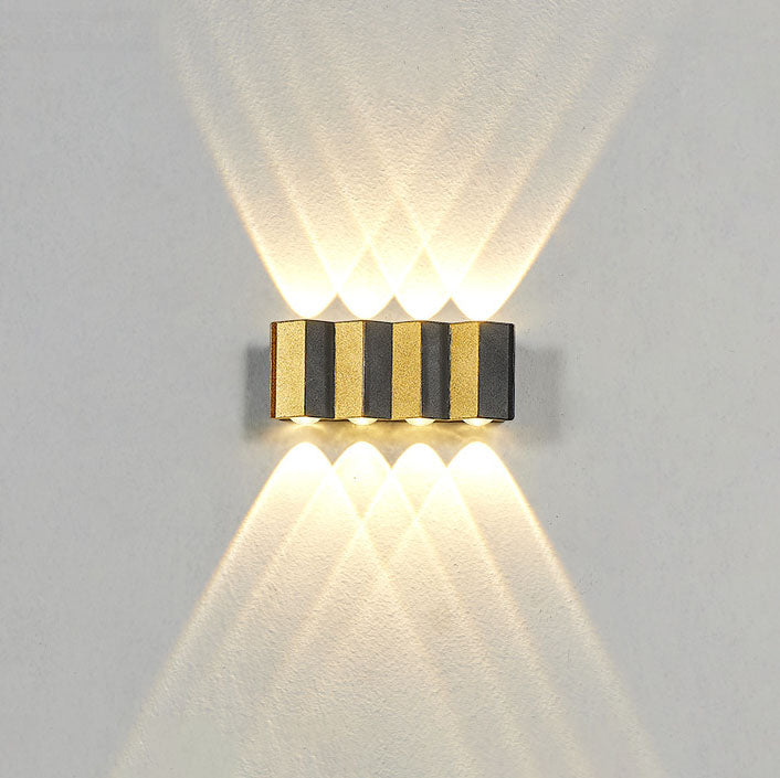Modern Light Luxury Golden Aluminium Outdoor Waterproof Terrace LED Wall Light Lamp | Kalsten