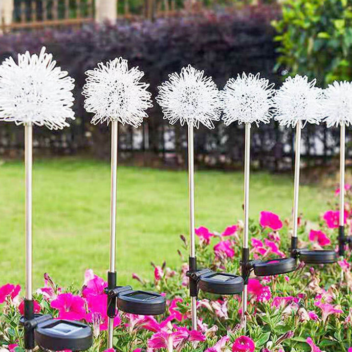 Solar Dandelion Aluminum Wire Globe Light LED Outdoor Waterproof Luminous Garden Insert Ground Landscape Light | Kalsten