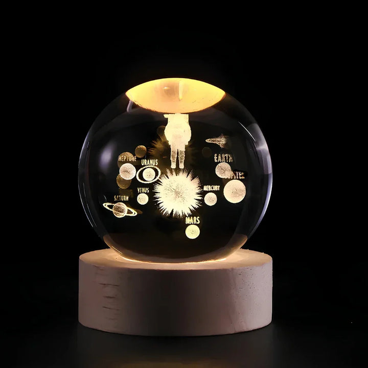 3D Engraved Crystal Sphere - Celestia | Kalsten