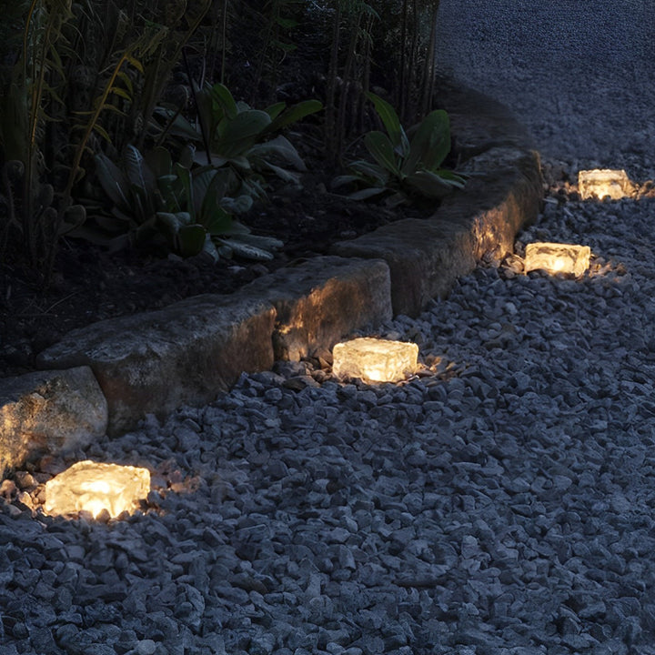 2V Mount-Free Ice Cube Lights Colorful Modern Smart Solar Outdoor Step Lighting | Kalsten