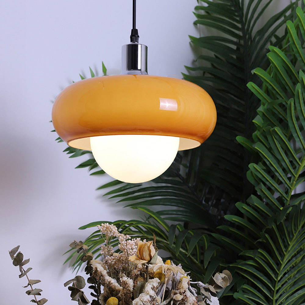 Bauhaus Dome Coffee Glass Pendant Light | Kalsten