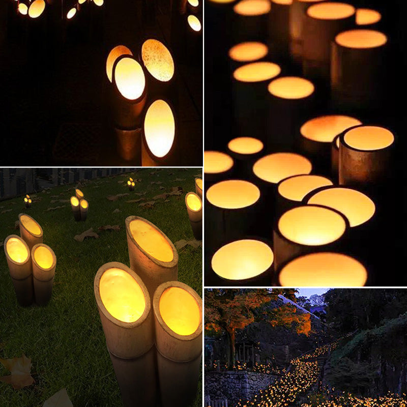 Contemporary Creative Waterproof Solar Resin Bamboo LED Landscape Lighting Outdoor Light For Garden | Kalsten
