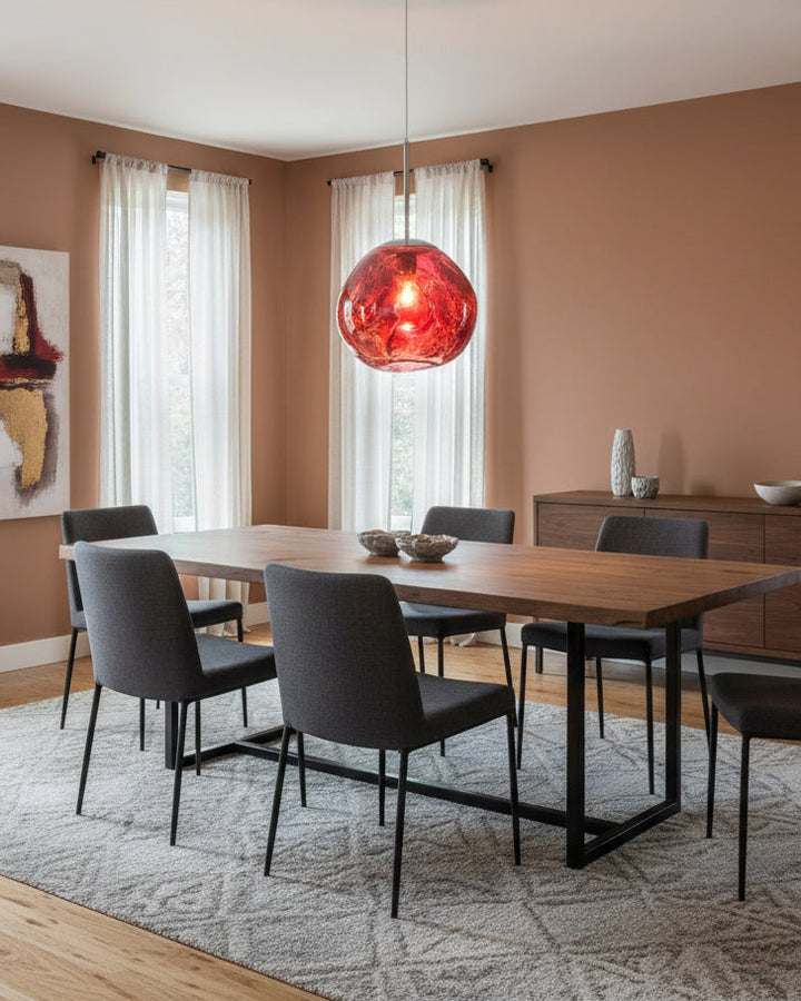 Pendant Lamp Metal 11 in Adjustable Ceiling Light Silver Gold Rose Gold Smoky Gray | Kalsten