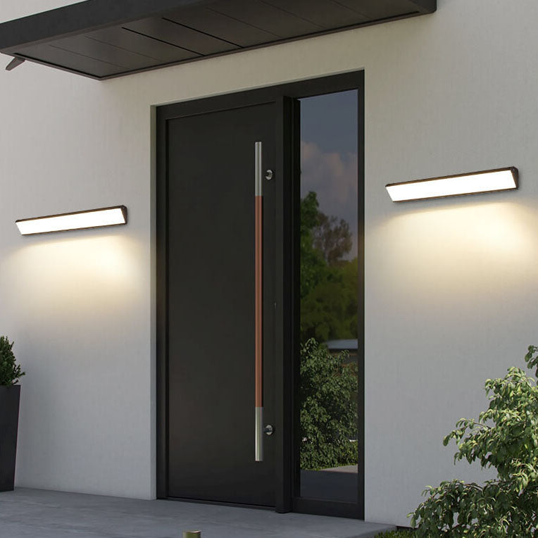 Modern Outdoor Long Bar Aluminum Acrylic Waterproof LED Wall Sconce Lamp | Kalsten