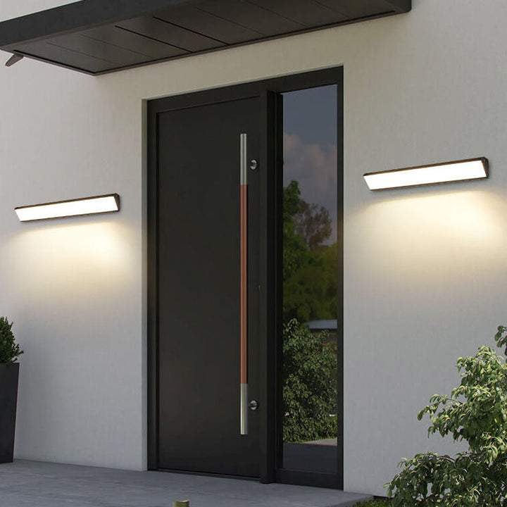 Modern Outdoor Long Bar Aluminum Acrylic Waterproof LED Wall Sconce Lamp | Kalsten