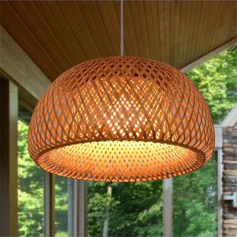 Woven Rattan Ceiling Light