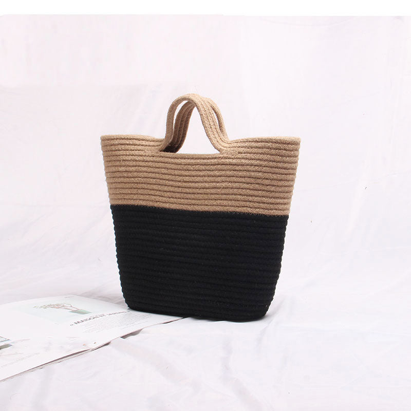 High Quality Woven Basket Bag with Sturdy Short Handles Kalsten