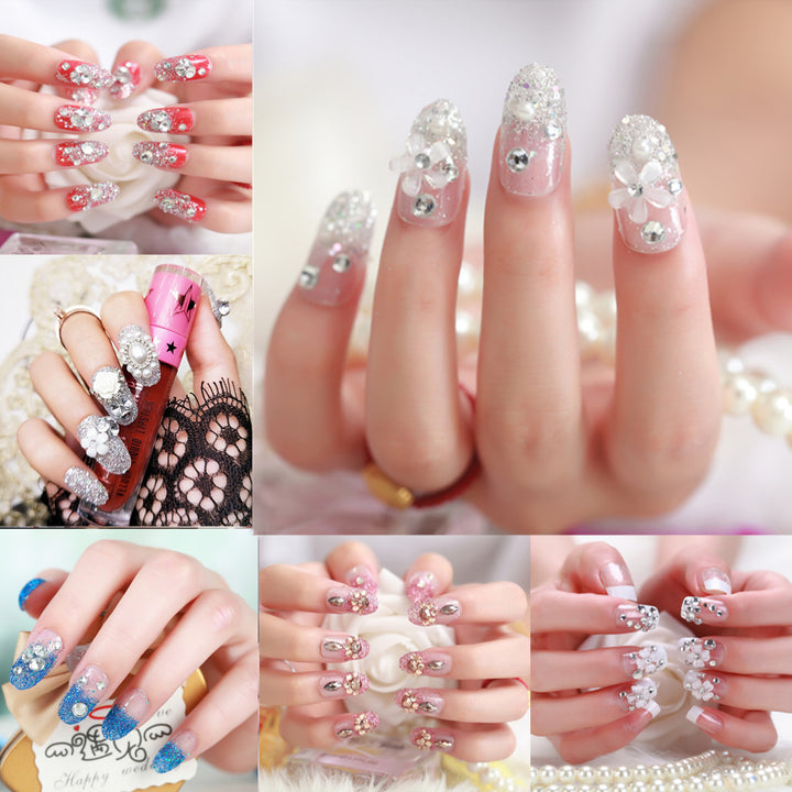 Artificial nails with delicate floral decorations Kalsten