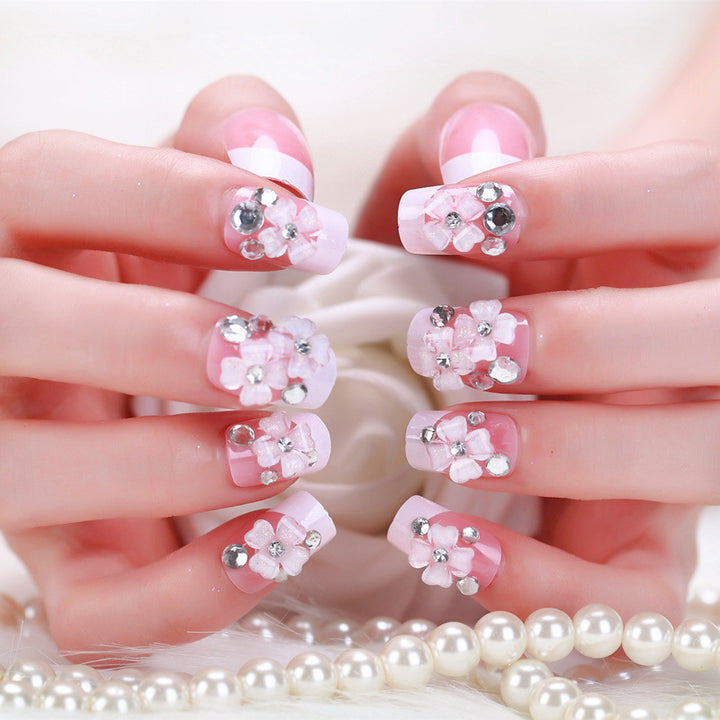 Glamorous Rhinestone-Embellished Press-On Nail Tips
