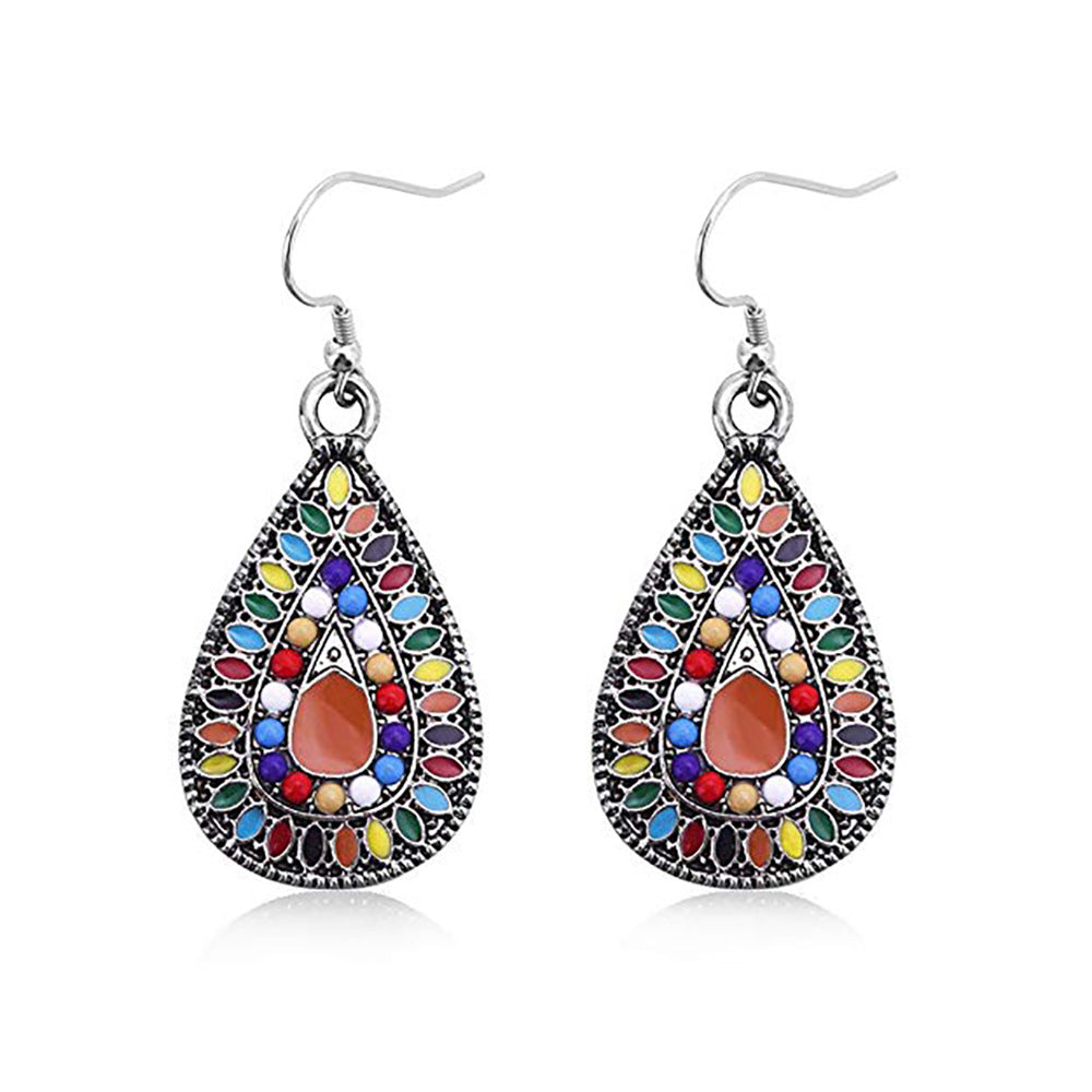 Colorful Teardrop Dangle Earrings Kalsten